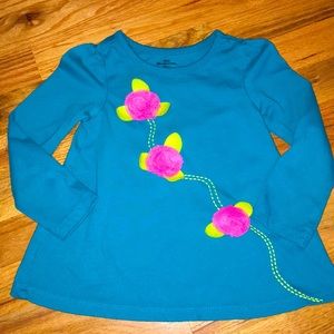 Girls Flower Top 3/4T